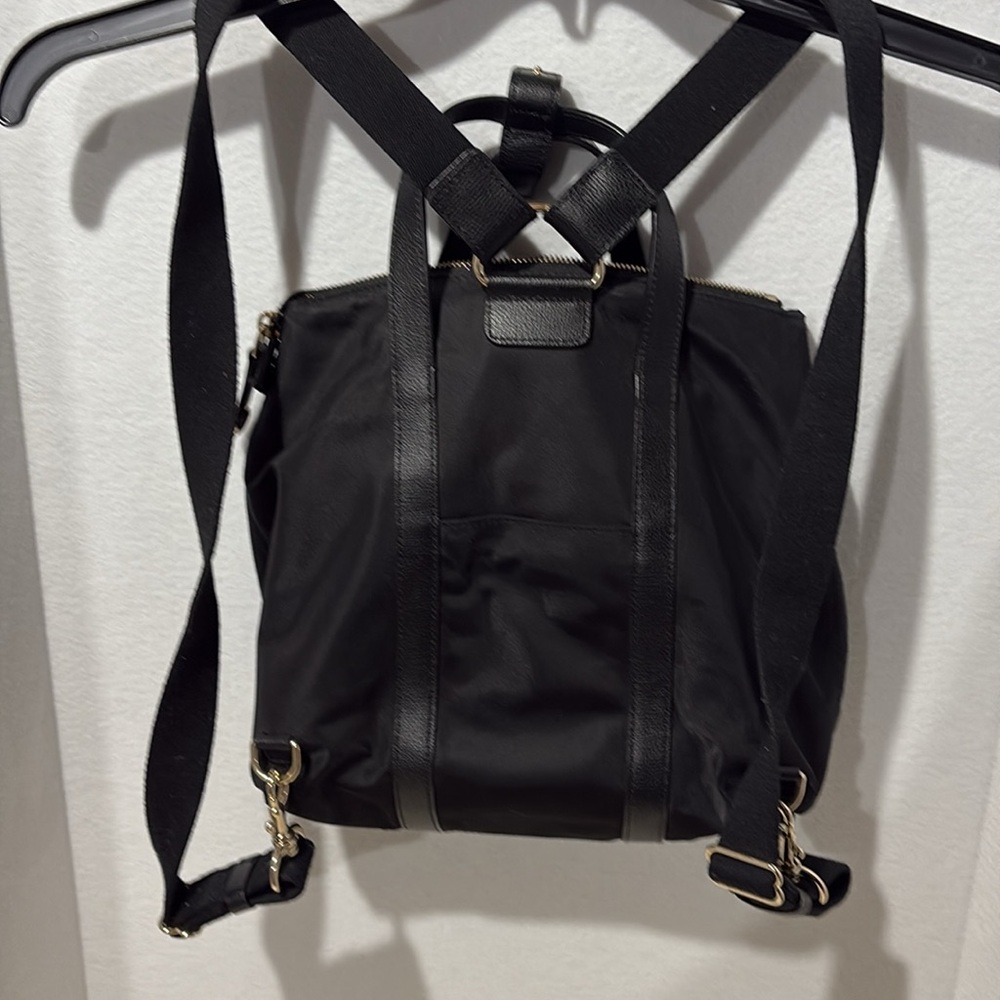 Henri Bendel Small Black Jetsetter Convertible Crossbody Backpack - Picture 6 of 10